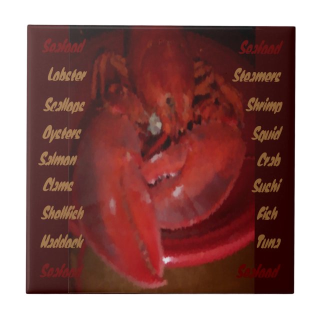 Lobster Seafood tile Kakelplatta (Framsidan)