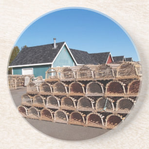 Lobster Shack Series—Fishing Shacks and Traps Underlägg Sandsten