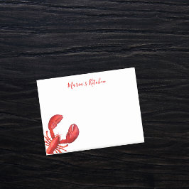 Lobster shellfish rödvit namn post-it block