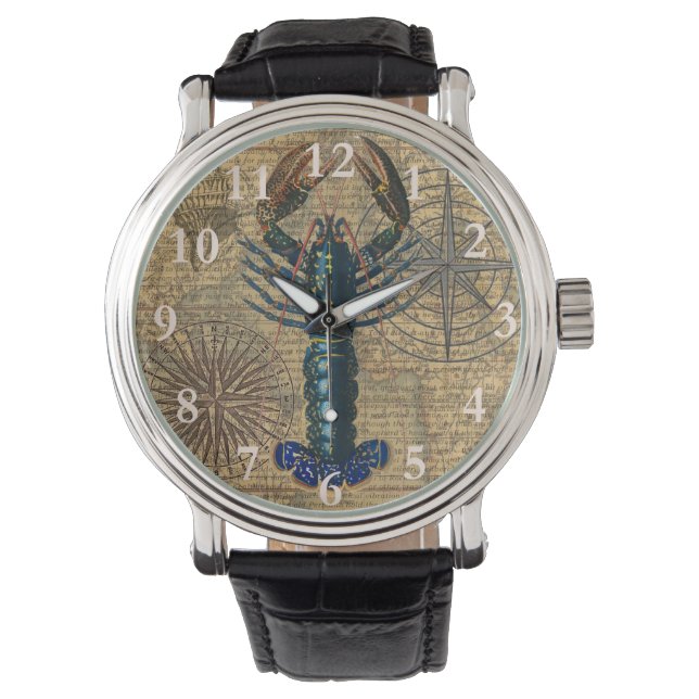 Lobster Shellfish Seafood Maine Classic Ocean Armbandsur (Framsida)