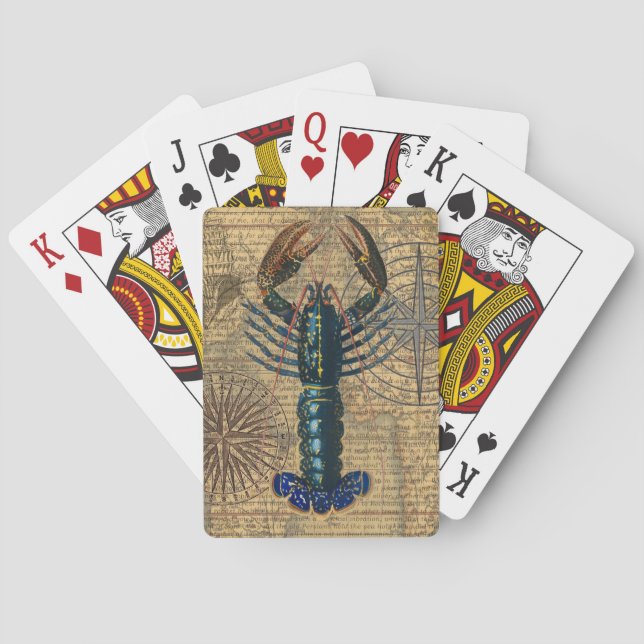 Lobster Shellfish Seafood Maine Classic Ocean Casinokort (Baksidan)
