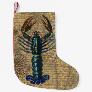 Lobster Shellfish Seafood Maine Classic Ocean Liten Julstrumpa