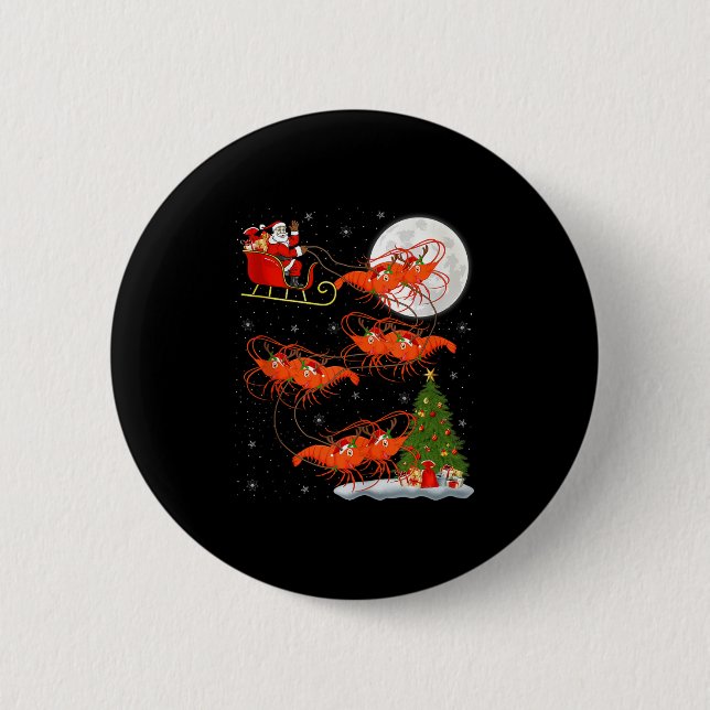 Lobster Shrimp Santa Sleigh Flying Funny Magical C Knapp (Framsida)