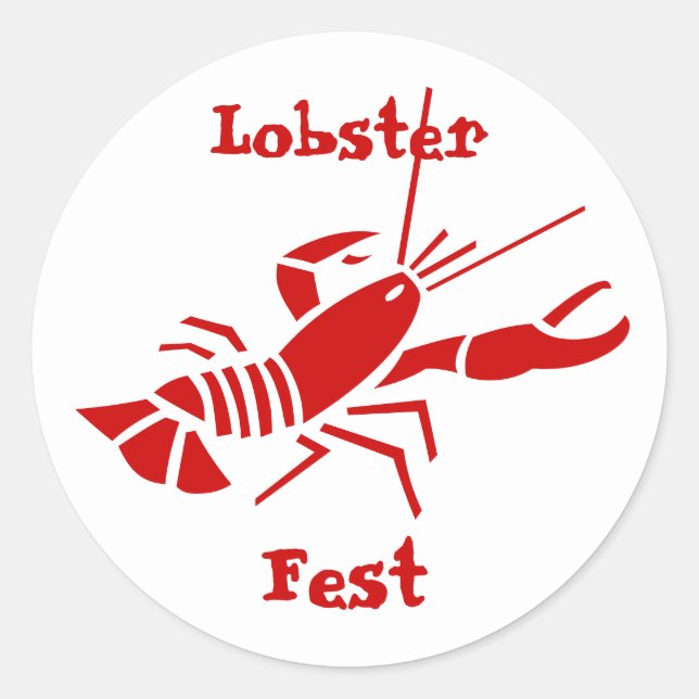 Lobster Sticker Runt Klistermärke (Framsida)