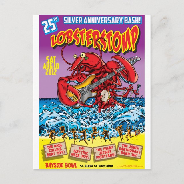 LOBSTER STOMP Poster Art av Mort Todd Vykort (Framsida)