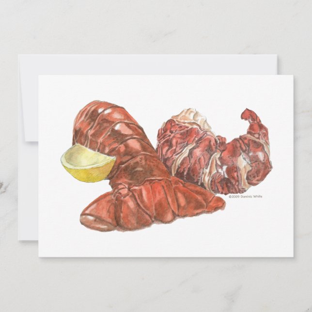 Lobster Svan Inbjudningar (Framsida)