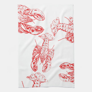 Lobster svan och klo kökshandduk