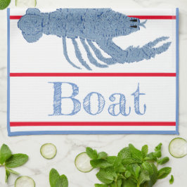 Lobster Topiary Ginger Burk Pickleball Decor Kökshandduk