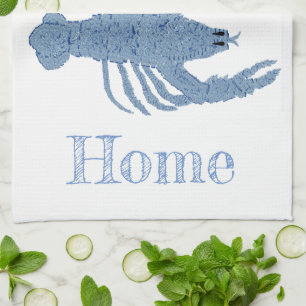 Lobster Topiary Ginger Burk Pickleball Decor Kökshandduk