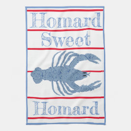 Lobster Topiary Ginger Burk Pickleball Decor Kökshandduk