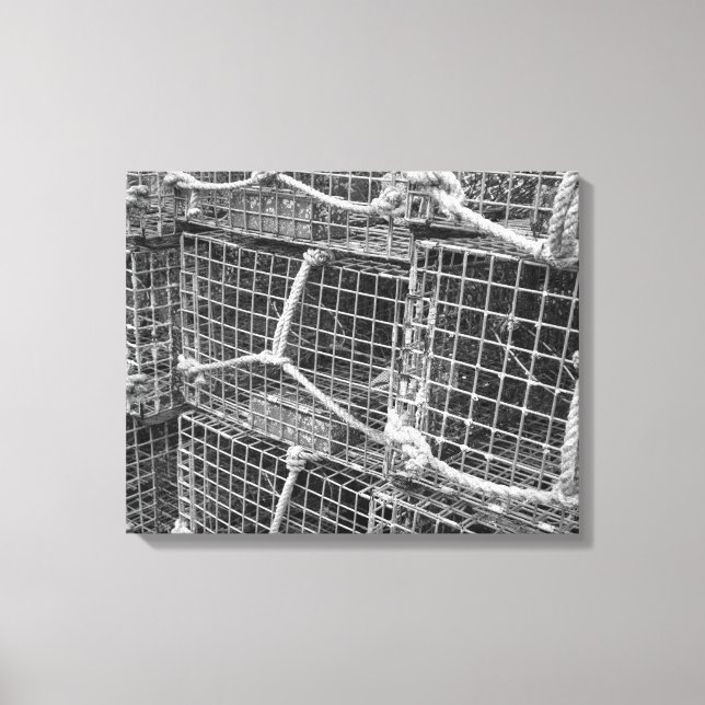Lobster Trap Stack Canvastryck (Framsida)