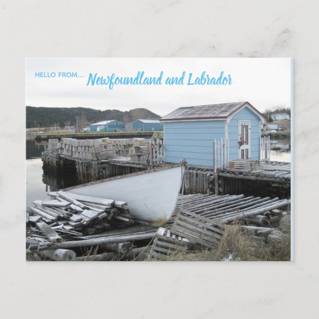 Lobster Traps Newfoundland och Labrador Postcard Vykort (Framsida)