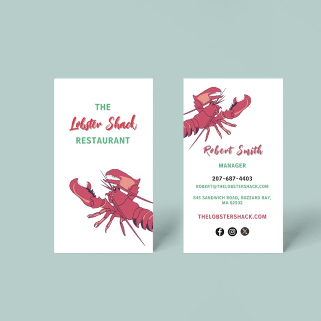 Lobster Visitkort (Skapare uppladdad)