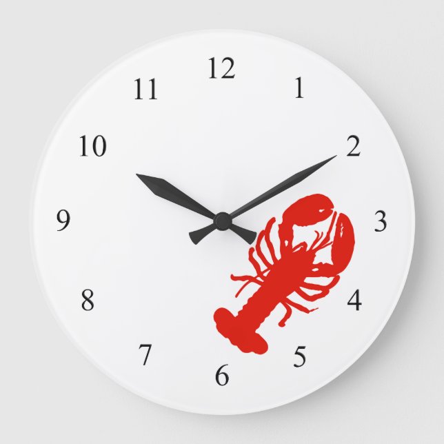 Lobster Wall Clock Stor Klocka (Framsida)