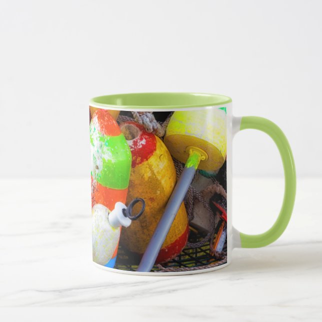 Lobsterbojar vid Bass Harbour Mugg (Höger)