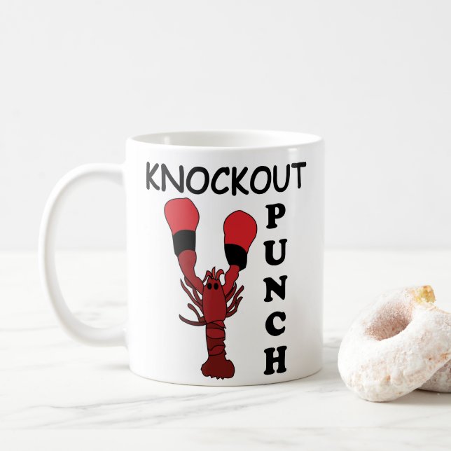 Lobsterboxning Knockout-slag  Kaffemugg (Med munk)