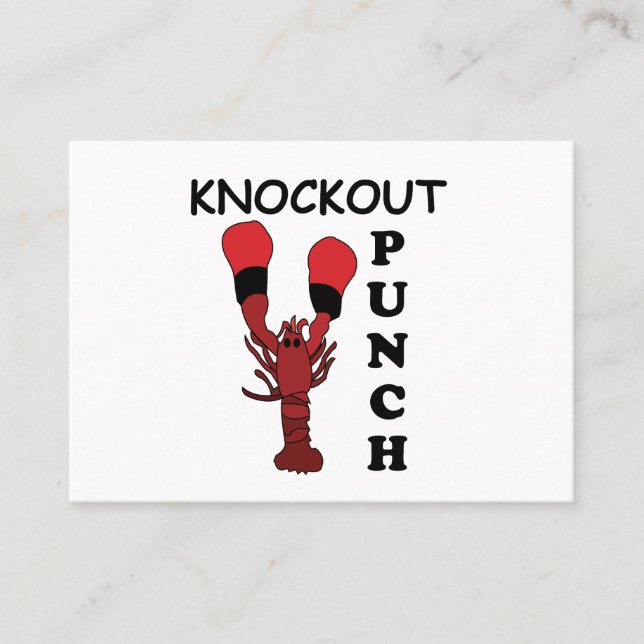 Lobsterboxning Knockout-slag  Visitkort (Framsida)