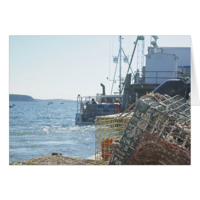 Lobsterfiske i Pub Harbour OBS Kort (Framsidan Horizontal)