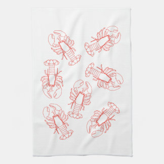 Lobsters Galore Tea Towel Kökshandduk