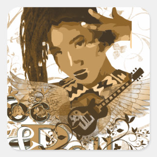 Loc and Roll Fyrkantigt Klistermärke