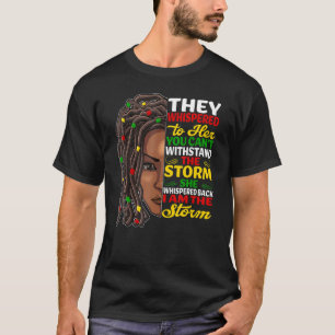 Loc Hair Black Girl African American Woman jag är T Shirt