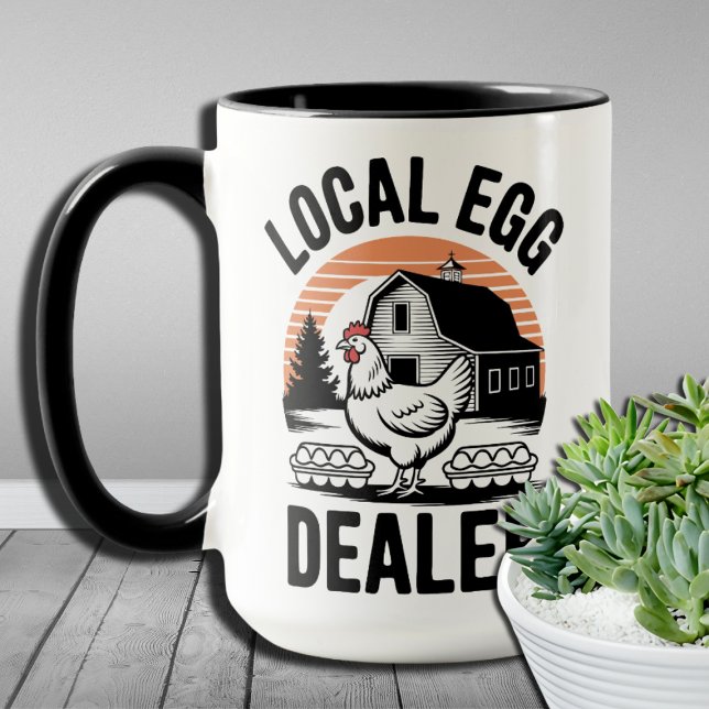 Local Egg Dealer - Eggcellent Humor - Funny Gift Mugg (Skapare uppladdad)