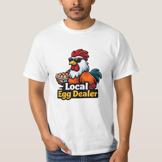 Local egg dealer, gansta, roster. t shirt (Framsida)