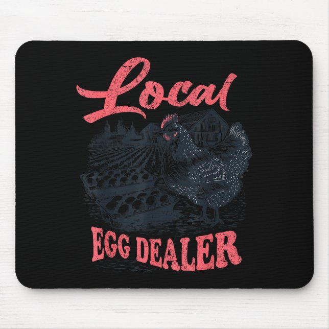 Local Egg Er Retro Chicken Funny Farmer Easter Adu Musmatta (Framsidan)