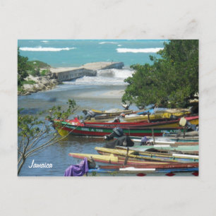 Local Fishing Boats Negril River Jamaica Photo Vykort