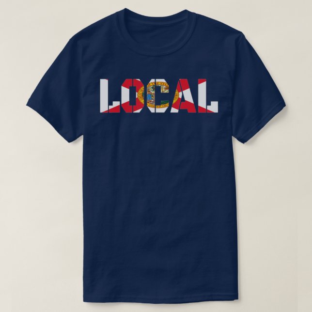 Local Florida Flagga Älskare T Shirt (Design framsida)