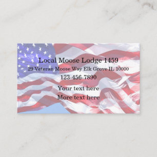 Local Moose Lodge Veterans Affairs Visitkort