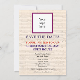 Local Music Store Logotyp jul III Open House Spara Datumet