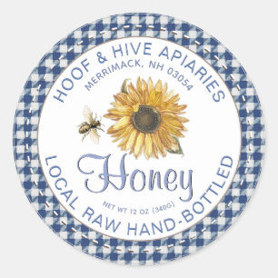 Local Raw Hand Botten honey Solrobee Rustic Runt Klistermärke