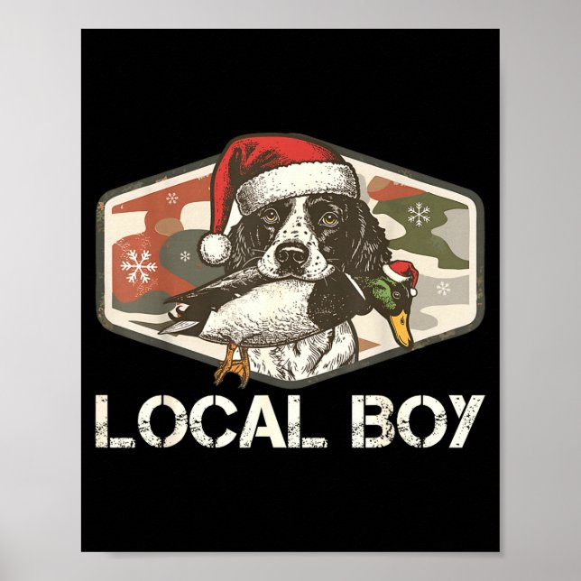 Local Southern Boy Duck Hunting Black Lab Outdoor  Poster (Framsidan)