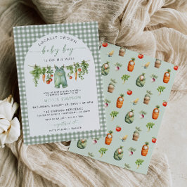 Locally Grown Baby Boy Shower Invitation Green Inbjudningar