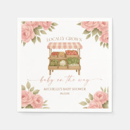 Locally Grown Baby Farmer's Market Baby Shower Pappersservett