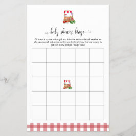 Locally Grown Baby Shower Bingo Game Market Flygblad