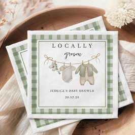 Locally Grown Baby Shower Party Napkins Pappersservett