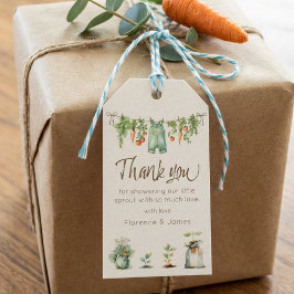 Locally Grown Baby Shower Party  Presentetikett