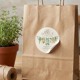 Locally Grown Baby Shower Party Runt Klistermärke