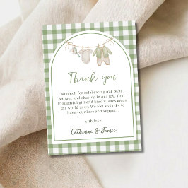 Locally Grown Baby Shower Thank You Card Tack Kort