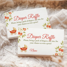 Locally Grown Clothesline Apple Baby Shower Diaper Tilläggskort