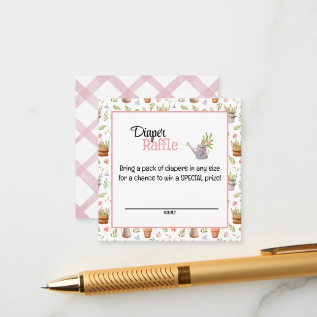 Locally Grown Diaper Raffle Card Tilläggskort (Fram/Back In Situ)