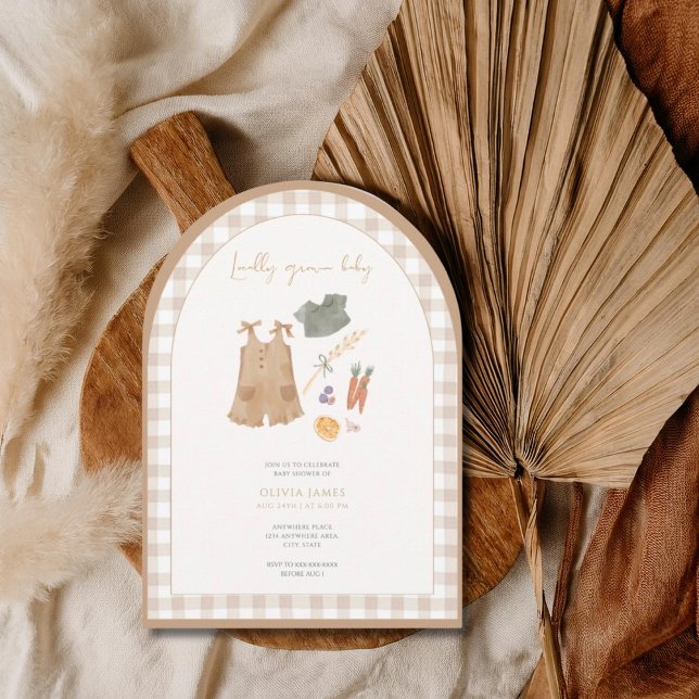 Locally grown farmer’s market baby shower inbjudningar (Skapare uppladdad)