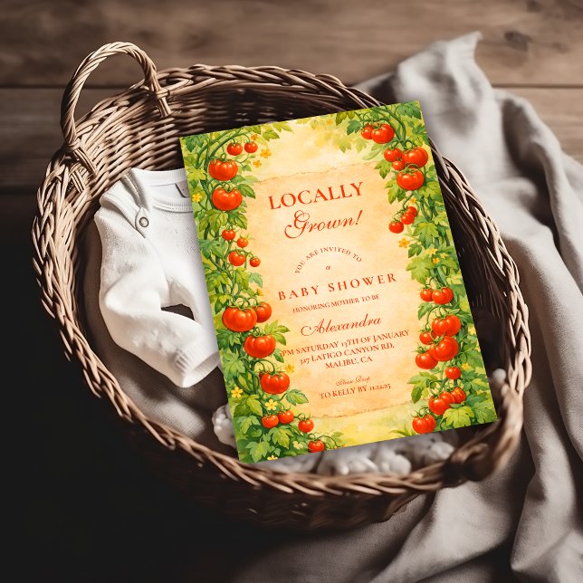 Locally Grown Garden Baby Shower Inbjudningar (Skapare uppladdad)