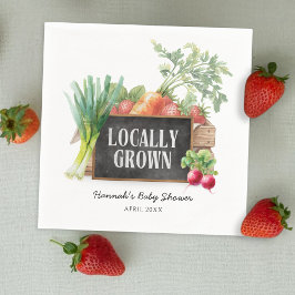 Locally Grown Gender Neutral Baby Shower Pappersservett