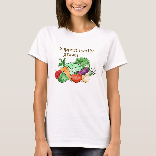 Locally Grown Veggies t-shirt (Framsida)