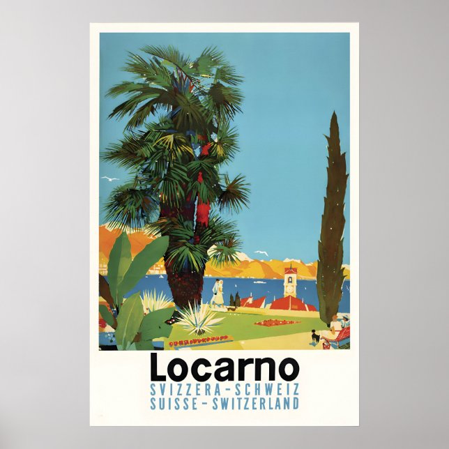 Locarno Schweiz Resa Poster Lago Maggiore (Framsidan)