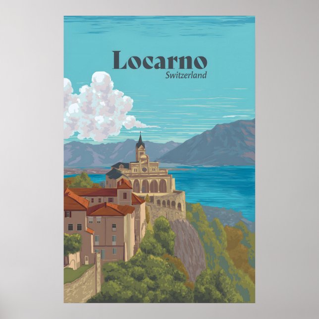 Locarno Schweiz Reseskylt Poster (Framsidan)