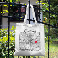 Locator för Columbus Kärlek | City Karta Bröllop V